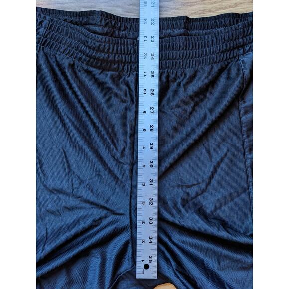 Mens Nike Polyester Athletic Shorts Size L Black Embroidered Swoosh Logo - Picture 7 of 10